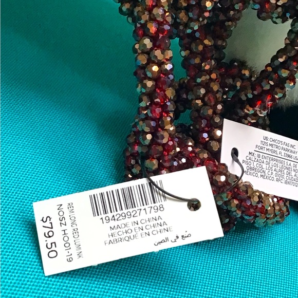 Chico’s necklace and hoop earrings. NWT. - Picture 3 of 6